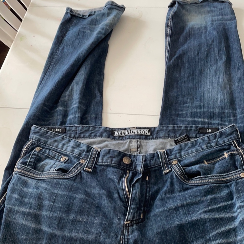 Affliction 38x32 Blake blue jeans